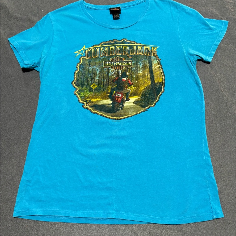 Harley-Davidson Bright Turquoise Lumberjack Motorcycle Tee